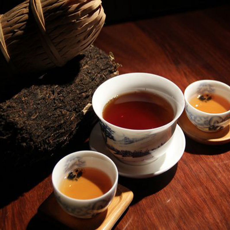 China Bulk OEM Healthy Anhua Dark Tea Brick / Slimming Dark Tea